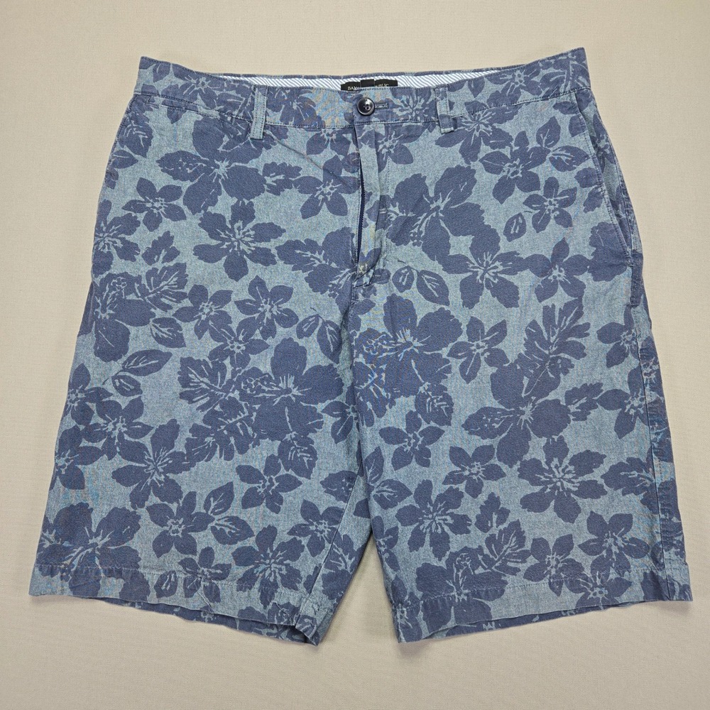 Banana Republic Floral Shorts Casual Chino Shorts Blue Mens‎ Size 35